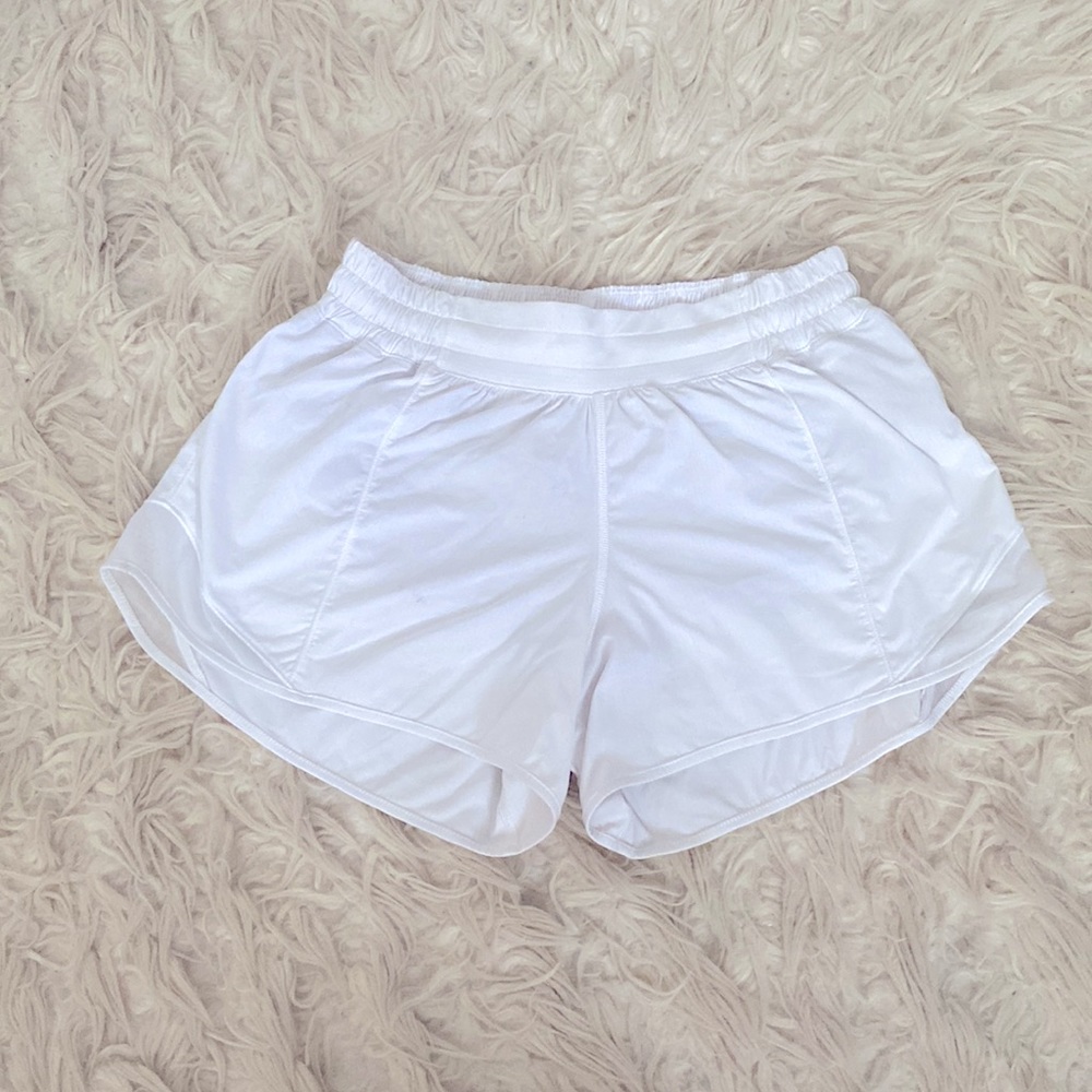 Lululemon White Hotty Hot Shorts